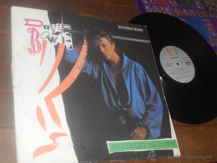 Discos de vinilo: DAVID BOWIE MAXI SINGLE Never Let Me Down Made in Spain 1987 - Foto 1
