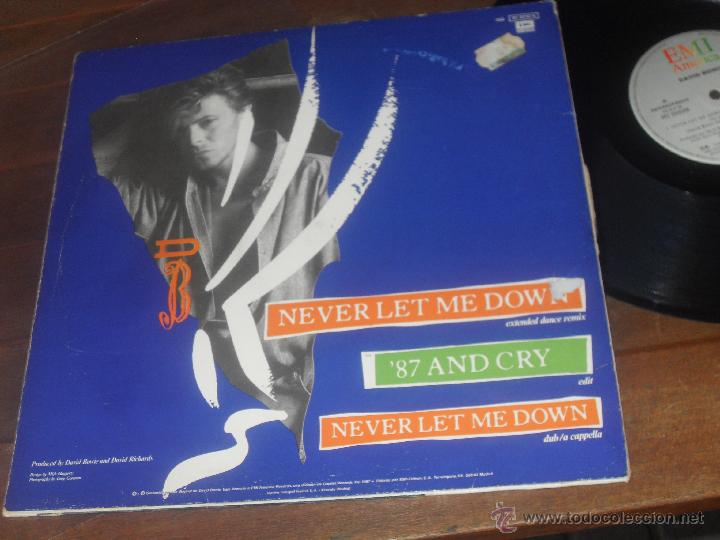 Discos de vinilo: DAVID BOWIE MAXI SINGLE Never Let Me Down Made in Spain 1987 - Foto 2