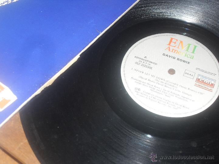 Discos de vinilo: DAVID BOWIE MAXI SINGLE Never Let Me Down Made in Spain 1987 - Foto 3