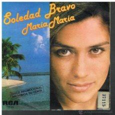 Discos de vinilo: SOLEDAD BRAVO - MARÍA MARÍA / VAGABUNDO - SINGLE 1983 - PROMO