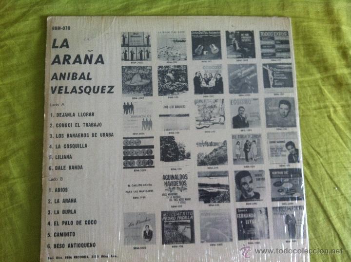 Discos de vinilo: LP-ANIBAL VELASQUEZ-LA ARA&Ntilde;A - Foto 2