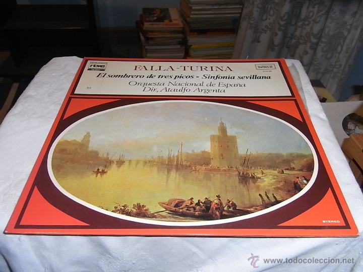 Discos de vinilo: Falla, Turina, El sombrero de 3 picos, RTVE - Foto 1