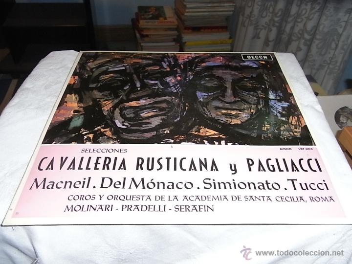 Discos de vinilo: Selecciones Cavalleria Rusticana y Pagliacci - Foto 1
