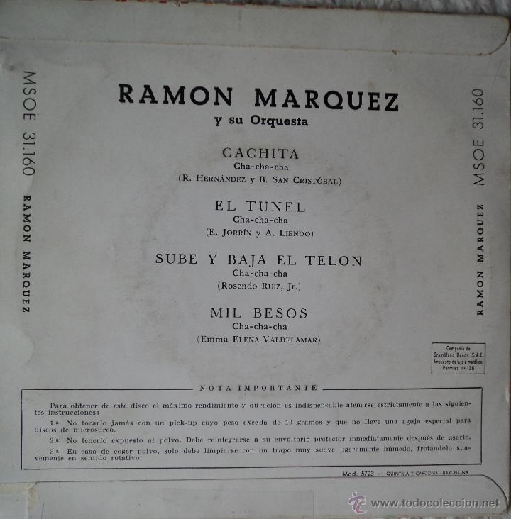 Discos de vinilo: Ram&oacute;n M&aacute;rquez - Cha-Cha-Cha - Edici&oacute;n de Espa&ntilde;a - Foto 2