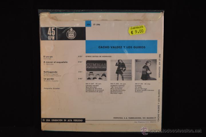 Discos de vinilo: CACHO VALDEZ Y LOS GUIROS - EL YO-YO +3 - EP - Foto 2