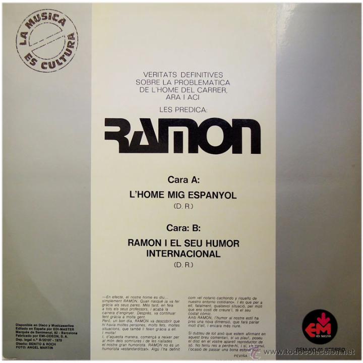 Discos de vinilo: Ram&oacute;n - Veritats Definitives Sobre la Problem&aacute;tica De Lhome... - Lp 1978 - Edi-Master SEM KO01 - Foto 2