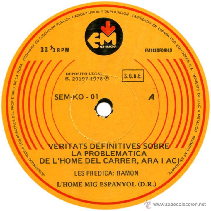 Discos de vinilo: Ram&oacute;n - Veritats Definitives Sobre la Problem&aacute;tica De Lhome... - Lp 1978 - Edi-Master SEM KO01 - Foto 3