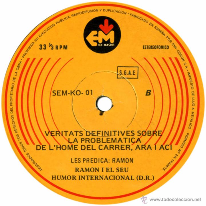 Discos de vinilo: Ram&oacute;n - Veritats Definitives Sobre la Problem&aacute;tica De Lhome... - Lp 1978 - Edi-Master SEM KO01 - Foto 4