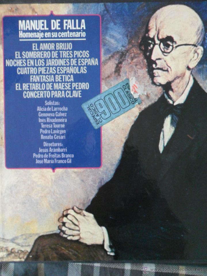 Discos de vinilo: Manuel de Falla. Homenaje en su Centenario. Caja-Estuche con 3 LPs. - Foto 1