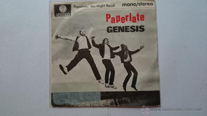 Discos de vinilo: GENESIS - PAPERLATE / YOU MIGHT RECALL (1982) - Foto 1