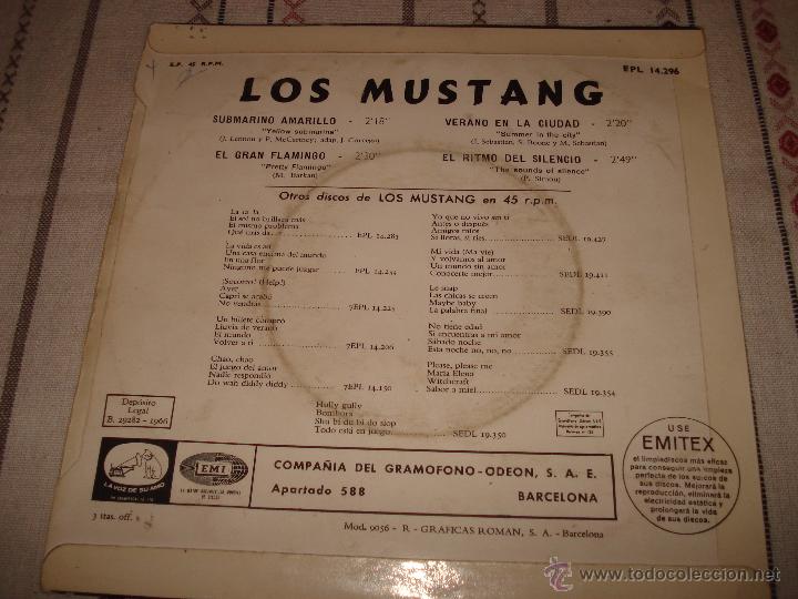 Discos de vinilo: LOS MUSTANG - EL RITMO DEL SILENCIO - Foto 3
