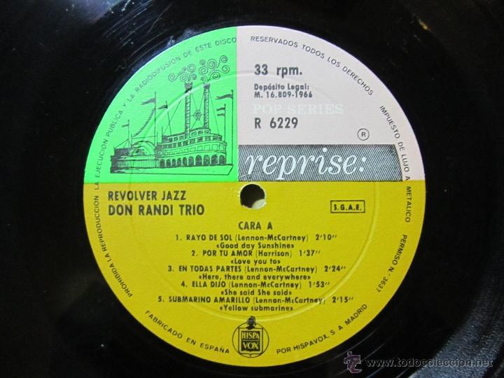 Discos de vinilo: Don Randi Trio Revolver Jazz 1966 - Foto 5