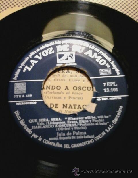 Discos de vinilo: JULA DE PALMA -EP- QUE SER&Aacute;, SER&Aacute; + 3 OR SPAIN 50S - Foto 3