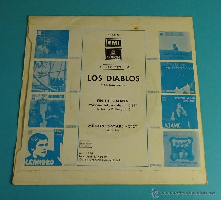 Discos de vinilo: LOS DIABLOS. FIN DE SEMANA. ME CONFORMAR&Eacute; - Foto 2