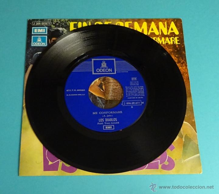 Discos de vinilo: LOS DIABLOS. FIN DE SEMANA. ME CONFORMAR&Eacute; - Foto 3