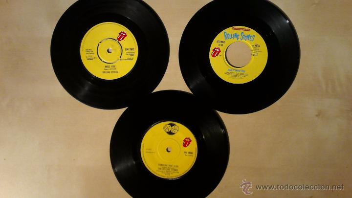 Discos de vinilo: ROLLING STONES 3 SINGLES 7 45 RPM - Foto 1