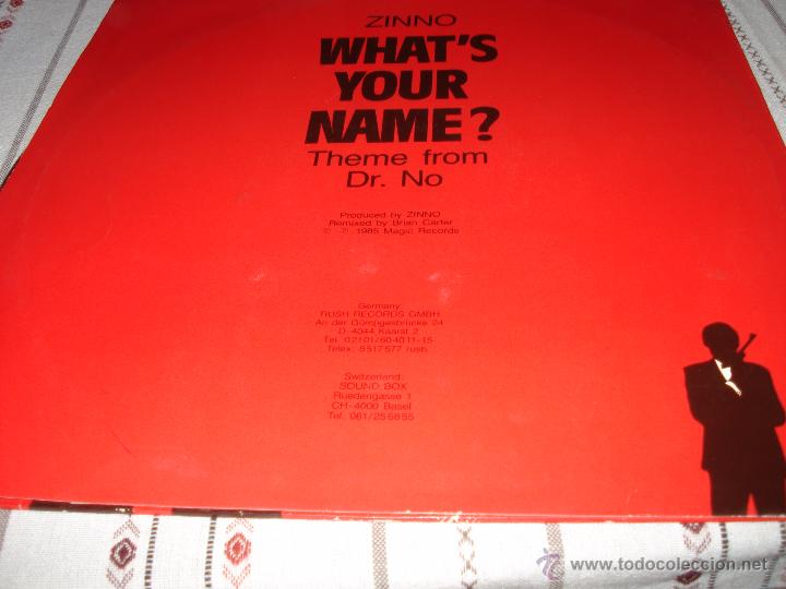 Discos de vinilo: Whats your name? Theme from Dr. No - Zinno - Foto 3