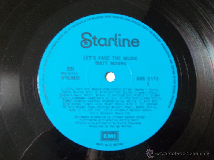 Discos de vinilo: LRT&acute;S FACE THE MUSIC MATT MONRO - Foto 2