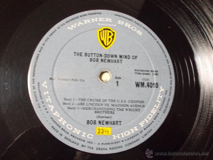 Discos de vinilo: BOB NEWHART. THE BUTTON DOWN MIND - Foto 2