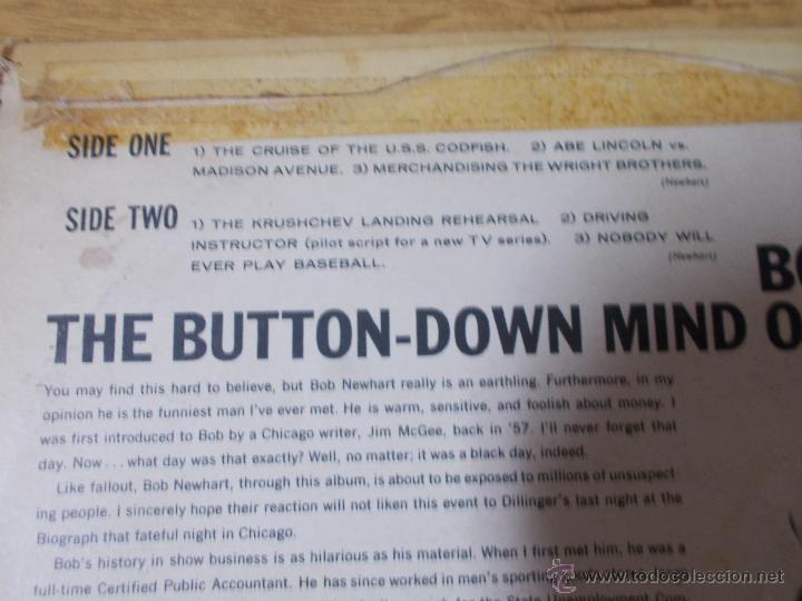 Discos de vinilo: BOB NEWHART. THE BUTTON DOWN MIND - Foto 3