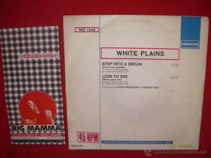 Discos de vinilo: WHITE PLAINS - STEP INTO A DREAM + LOOK TO SEE SINGLE DERAM 1973. - Foto 2
