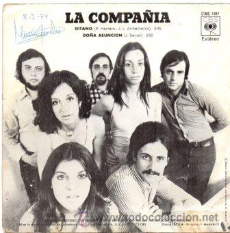 Discos de vinilo: LA COMPA&Ntilde;IA - GITANO + DO&Ntilde;A ASUNCI&Oacute;N - SG 1973 - Foto 2