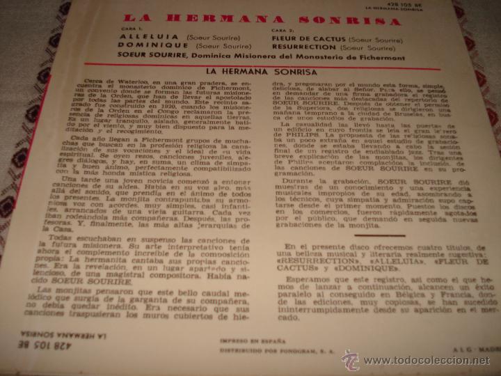 Discos de vinilo: LA HERMANA SONRISA - ALLELUIA - Foto 2