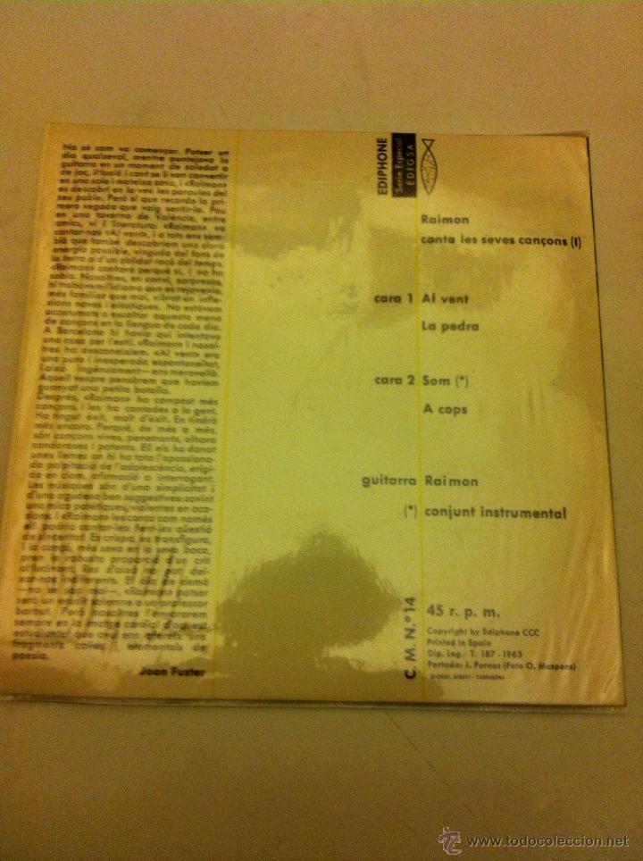 Discos de vinilo: raimon -al vent ..(1963) - Foto 2