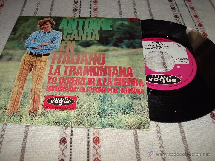 Discos de vinilo: ANTOINE CANTA EN ITALIANO - Foto 1