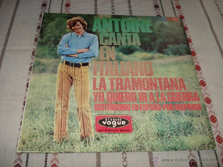 Discos de vinilo: ANTOINE CANTA EN ITALIANO - Foto 2