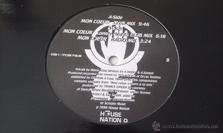 Discos de vinilo: T.O. - Mon Coeur - 1998 - Foto 1