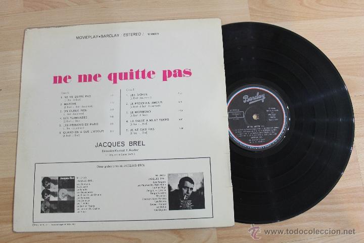 Discos de vinilo: JACQUES BREL NE ME QUITE PAS LP 1972 - Foto 2