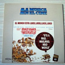 Discos de vinilo: MUSICA LP´S, LP DISCO VINILO BANDA SONORA EL MUNDO ESTA LOCO, IT´S MAD MAD MAD WORLD, CINE. Lote 54593587