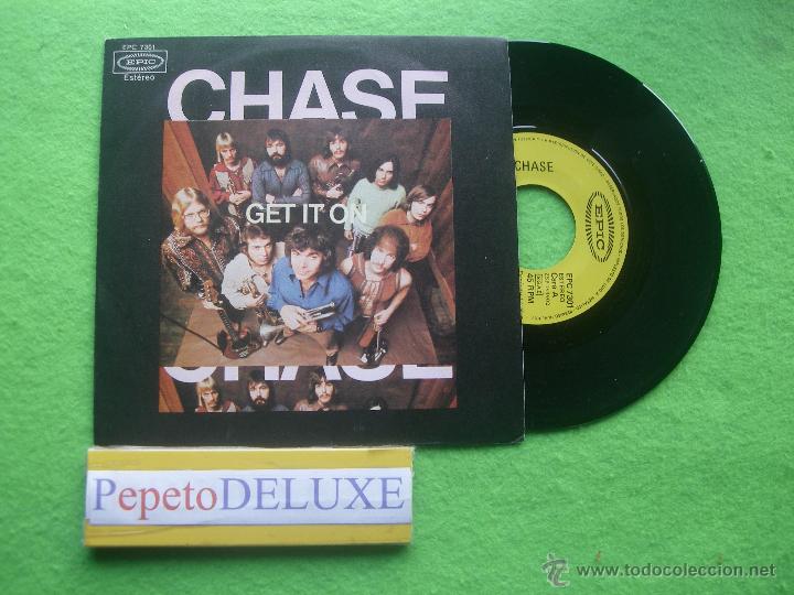 Discos de vinilo: CHASE  GET IT ON  SG SPAIN 1971 PDELUXE - Foto 1