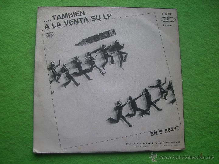Discos de vinilo: CHASE  GET IT ON  SG SPAIN 1971 PDELUXE - Foto 2