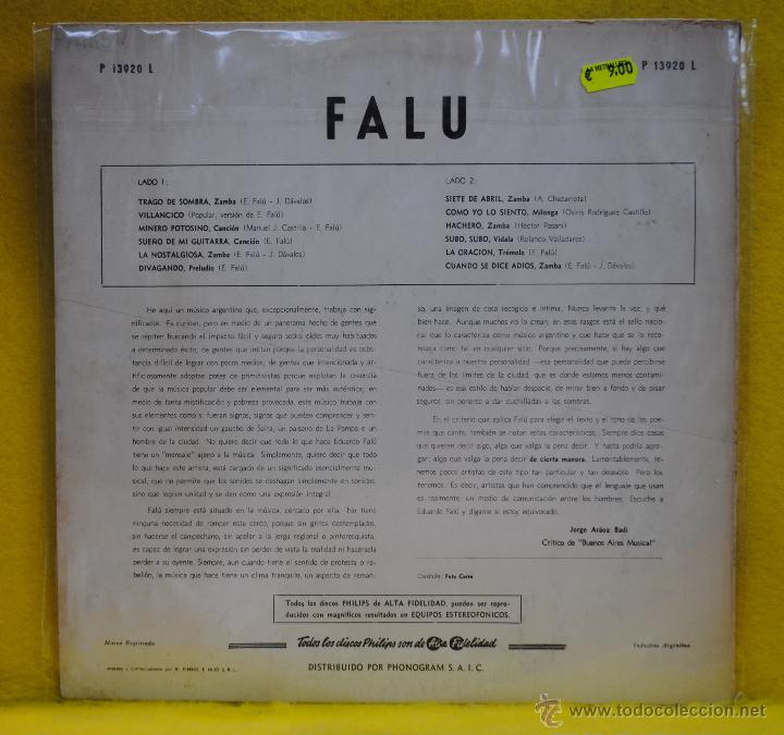 Discos de vinilo: EDUARDO FALU - FALU - LP - Foto 2