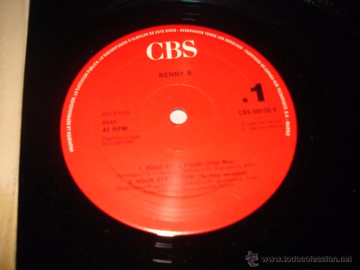 Discos de vinilo: Benny B Featuring Daddy. K. &ndash; Vous Etes Fous - Foto 2