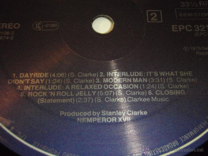 Discos de vinilo: STANLEY CLARKE ( MODERN MAN ) 1978 - HOLANDA LP33 EPIC - Foto 3