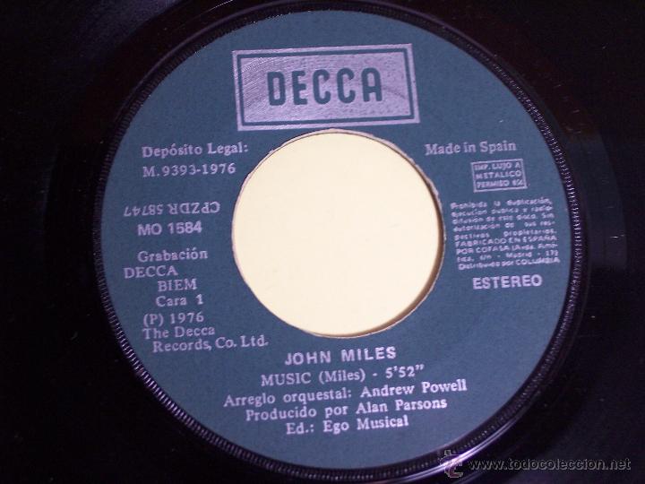 Discos de vinilo: SINGLE JOHN MILES (MUSIC) DECCA-1976 - Foto 3