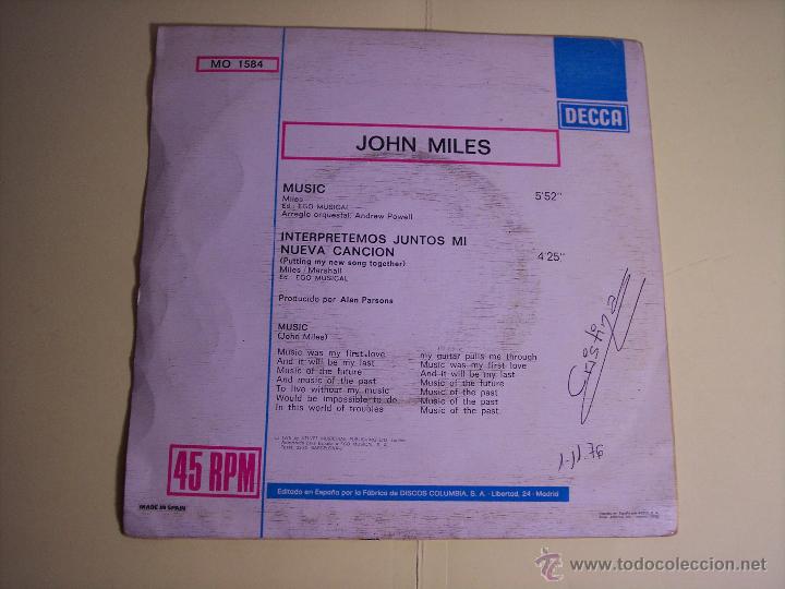 Discos de vinilo: SINGLE JOHN MILES (MUSIC) DECCA-1976 - Foto 4