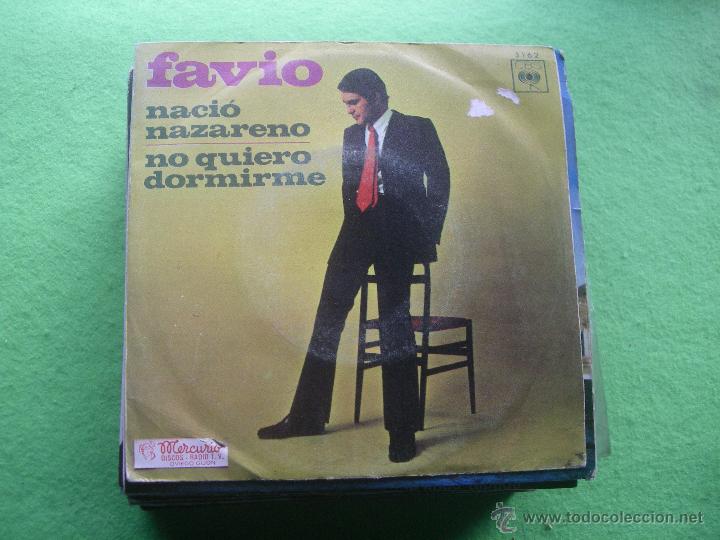 Disques de vinyle: Favio - Naci&oacute; nazareno / No quiero dormirme - Single 1970