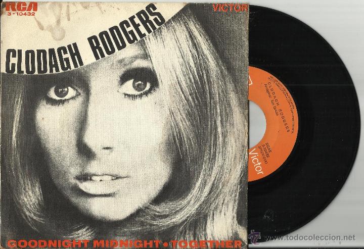 Discos de vinilo: CLODAGH RODGERS single GOODNIGHT MIDNIGHT espa&ntilde;a1969 - Foto 1
