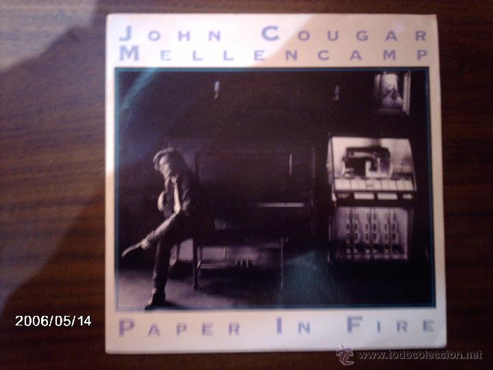 Discos de vinilo: john cougar mellencamp - paper in fire + necer too old