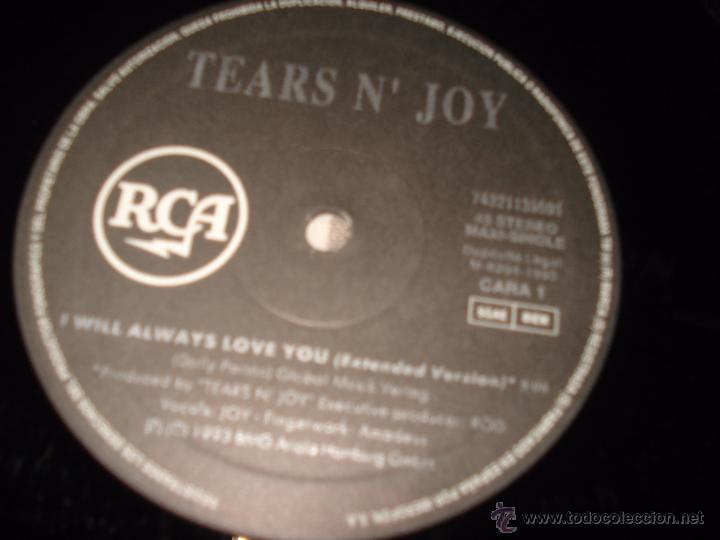 Discos de vinilo: TEARS N&acute;JOY I WILL ALWAYS LOVE YOU - Foto 2