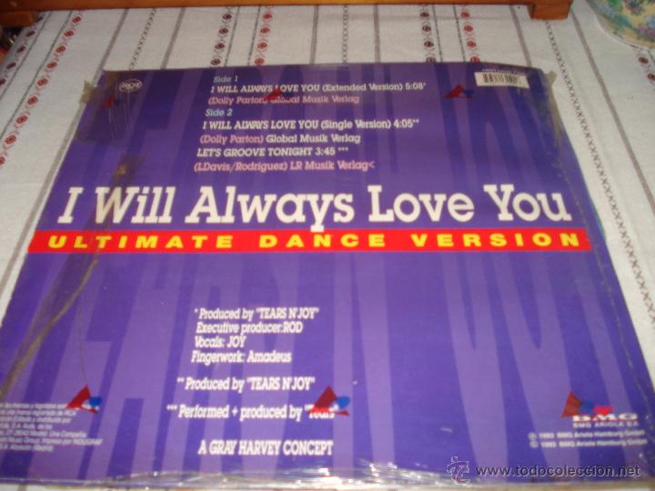 Discos de vinilo: TEARS N&acute;JOY I WILL ALWAYS LOVE YOU - Foto 3
