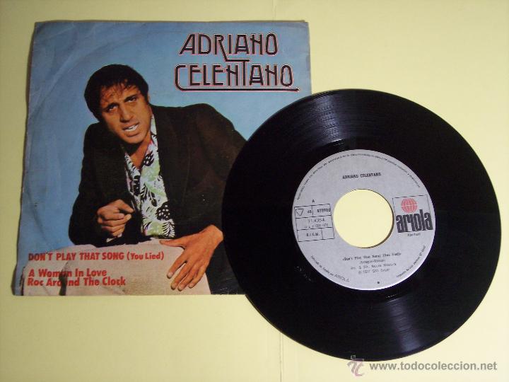 Discos de vinilo: SINGLE ADRIANO CELENTANO (DONT PLAY THAT SONG) ARIOLA-1978 - Foto 2