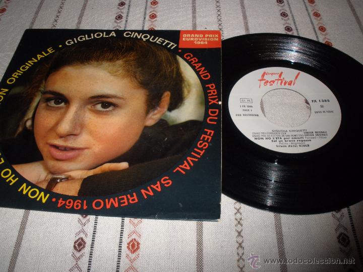 Discos de vinilo: GIGLIOLA CINQUETTI - NON HO LETA - Foto 1