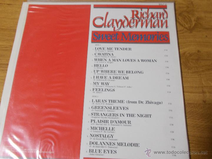 Discos de vinilo: richard CLAYDERMAN. SWEET MEMORIES - Foto 3