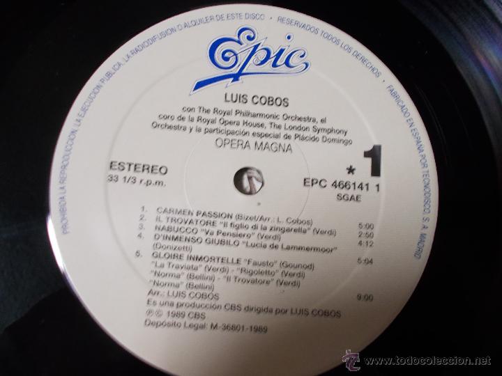 Discos de vinilo: LUIS COBOS. OPERA MAGNA - Foto 2