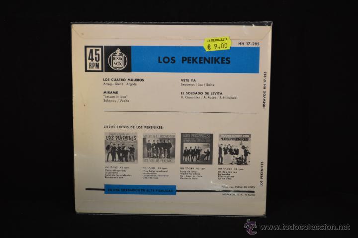 Discos de vinilo: LOS PEKENIKES - LOS CUATRO MULEROS +3 - EP - Foto 2